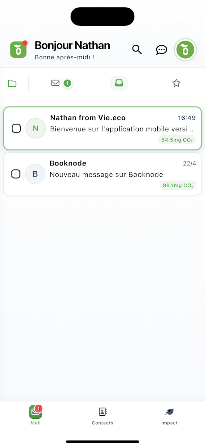 Screenshot Ecomail App
