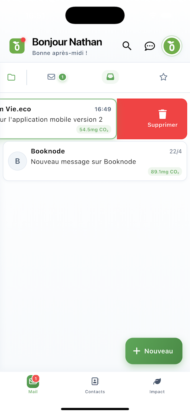 Screenshot Ecomail App