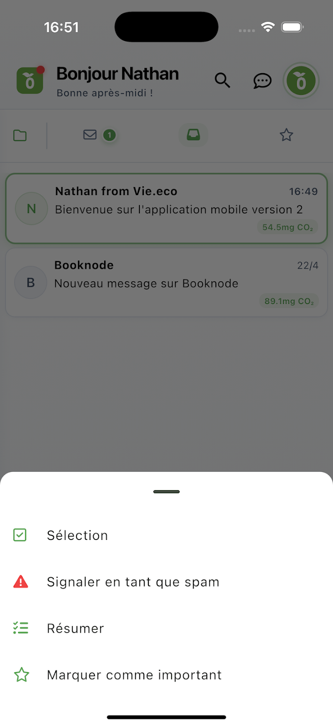 Screenshot Ecomail App