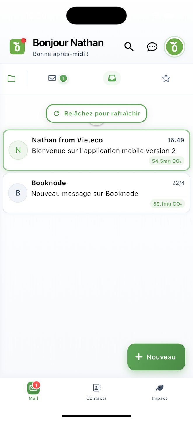 Screenshot Ecomail App